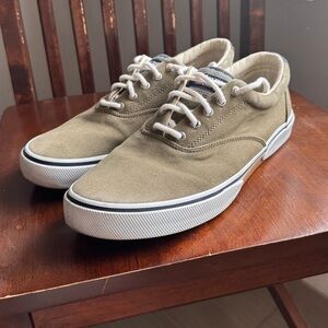 Sperry Men's Olive Green Canvas Sneakers